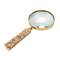 Hello Honey® 9" Brass Magnifying Glass with Mother of Pearl Handle